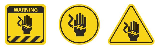 Electrical Shock Electrocution Symbol Sign On White Background vector