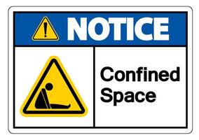 Caution Confined Space Symbol Sign Isolated On White Background vector