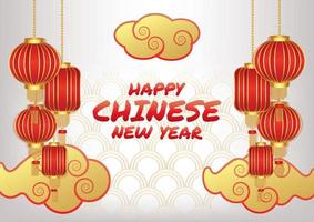 chinese new year art red background design vector