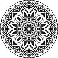 mandala negro para el diseño vector