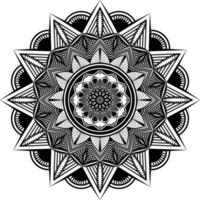 Black Mandala for Design vector