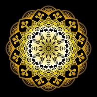 Luxury mandala background design with golden arabesque pattern vector