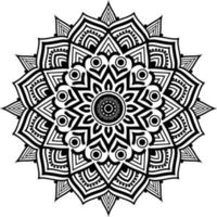 Black Mandala for Design vector