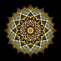 Luxury mandala background design with golden arabesque pattern vector