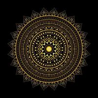 Luxury mandala background design with golden arabesque pattern vector