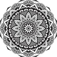 Black Mandala for Design vector