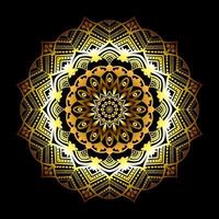 Luxury mandala background design with golden arabesque pattern vector