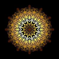 Luxury mandala background design with golden arabesque pattern vector