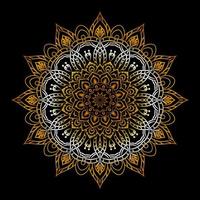 diseño de mandala de lujo de color dorado vector