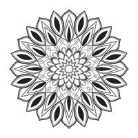 Black Mandala for Design vector