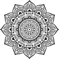 Black Mandala for Design vector