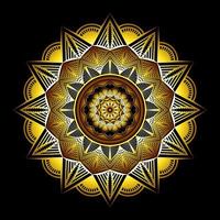 Luxury mandala background design with golden arabesque pattern vector