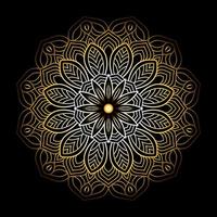 Luxury mandala background design with golden arabesque pattern vector