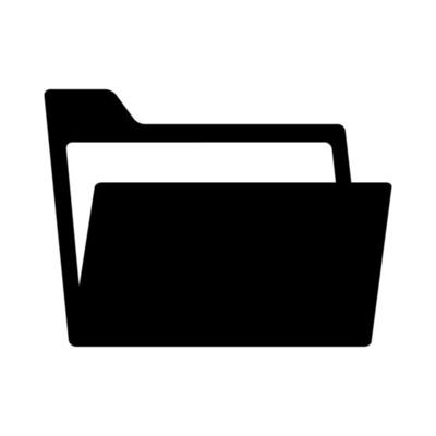 folder icon in trendy flat style