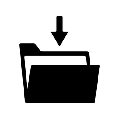 folder icon in trendy flat style