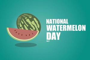 national watermelon day vector illustration