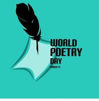 world poetry day vector illustration