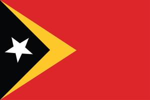 Ilustración de vector de bandera de timor leste