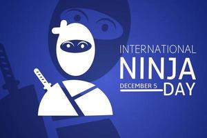 Ilustración de vector de día internacional del ninja