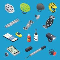 Cycling Equipment Icon Set