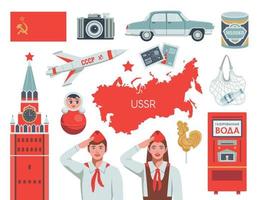 Soviet Union Icon Set vector