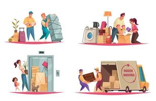 House Moving Concept vector