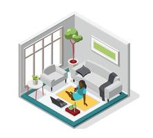 Loneliness Isometric Composition vector