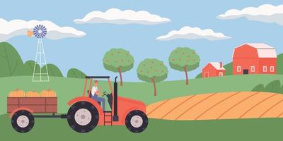 Flat Agriculture Background vector