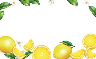 Lemon Realistic Background vector