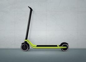 Eelectric Scooter Realistic Background vector