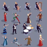 Theatre Icons Set vector