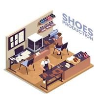 Shoes Production Concept vector