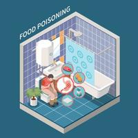 Food Allergy Isometric View vector