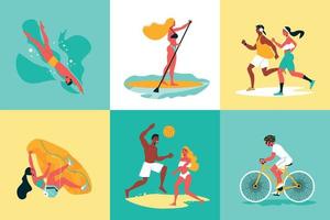 Summer Sport Design Concept vector