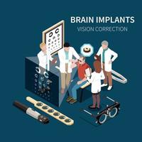 Image Translation To Brain Isometric Background vector