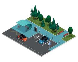 City Constructor Elements Isometric Concept vector