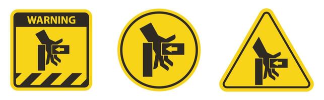 Hand Crush Force From Right Symbol Sign, Vector Illustration, Isolate On White Background Label .EPS10