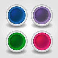 colorful user interface buttons set vector