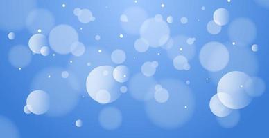 Abstract blue bokeh background with defocused circles and glitter. Decoration element for Christmas and New Year holidays, greeting cards, web banners, posters - Vector