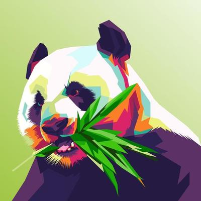 Pop Art panda illustration