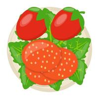 Spinach Strawberry Salad vector