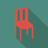 Red chair icon. Vector illustration