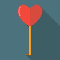 Abstract heart on a stick icon. Vector illustration