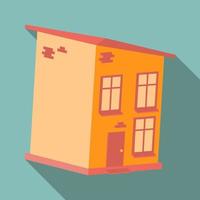 Cartoon-styled house icon. Vector illustration