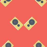 Seamless pattern with audio speaker. Vector illustration