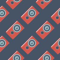 Seamless pattern with audio speaker. Vector illustration