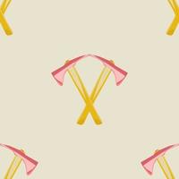 Seamless pattern with two crossed pickaxes. Vector illustration