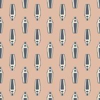 Seamless pattern with cocktail shaker. vector