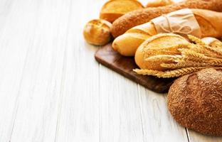 Assortment of baked bread photo