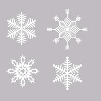 Set of snowflakes vector illustration. Winter symbol. Decoration winter holidays element.